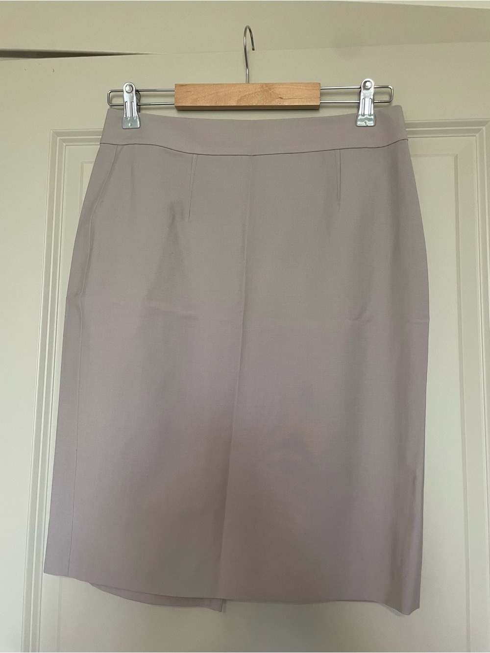 Ann Taylor Petite Tailored Pencil Skirt in Light Taupe